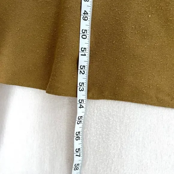 JENNI KAYNE Riviera Slip Dress Womens XXL Safari Green Raw Silk V-neck Maxi NEW - Picture 15 of 16